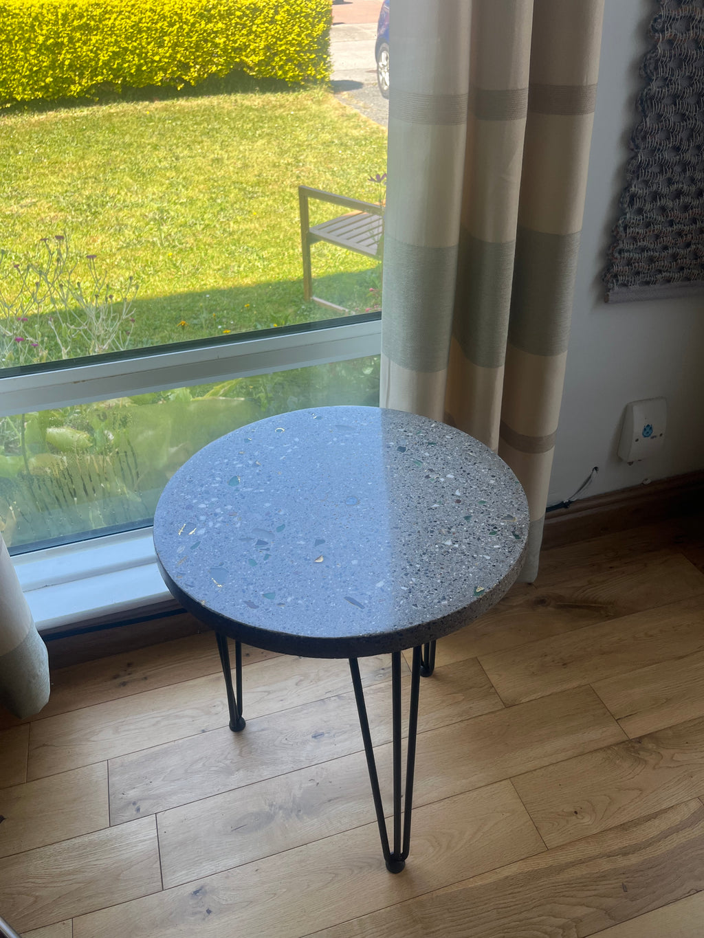 Polished Concrete Coffee Table With Gold Leaf