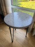 Polished Concrete Coffee Table With Gold Leaf