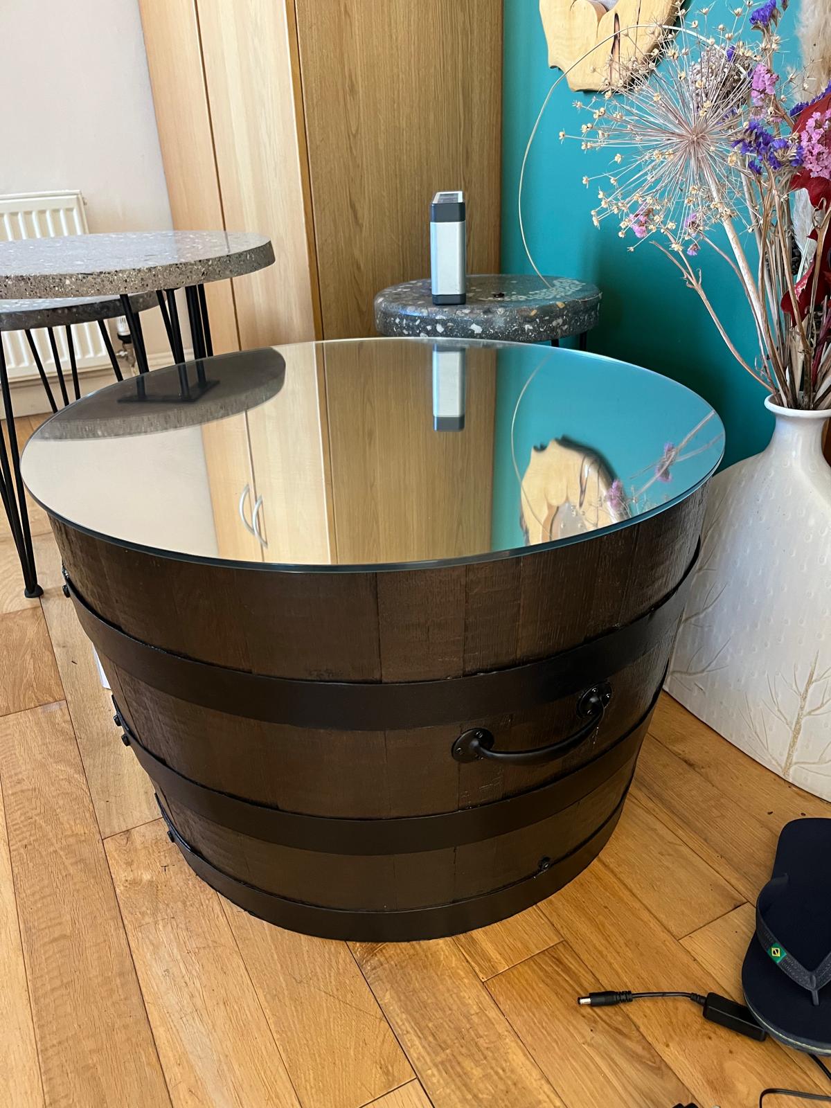 Irish Whiskey barrel infinity table