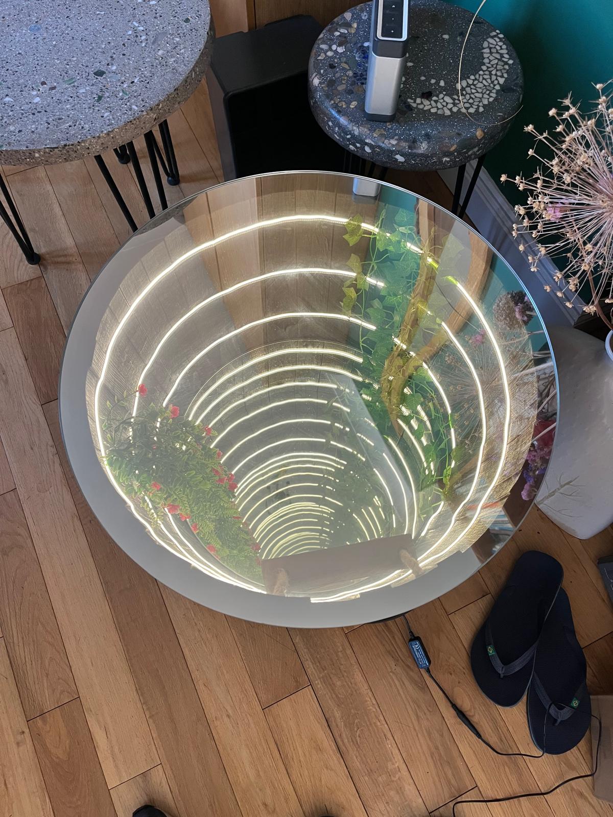 Irish Whiskey barrel infinity table