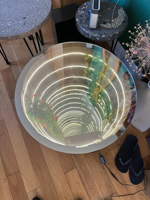 Irish Whiskey barrel infinity table