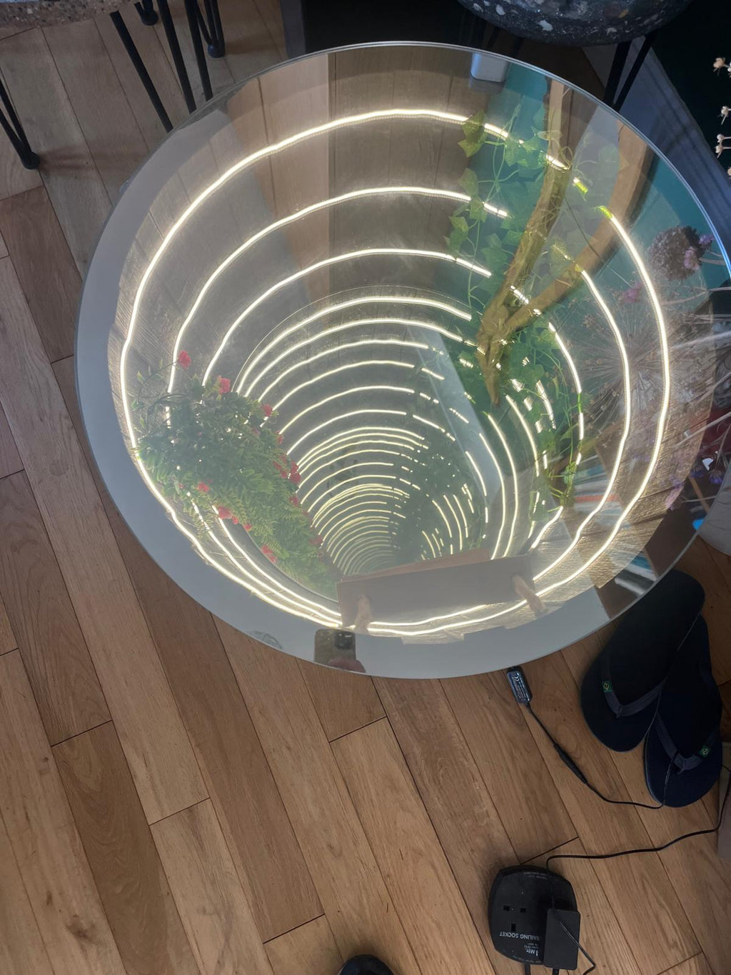 Irish Whiskey barrel infinity table