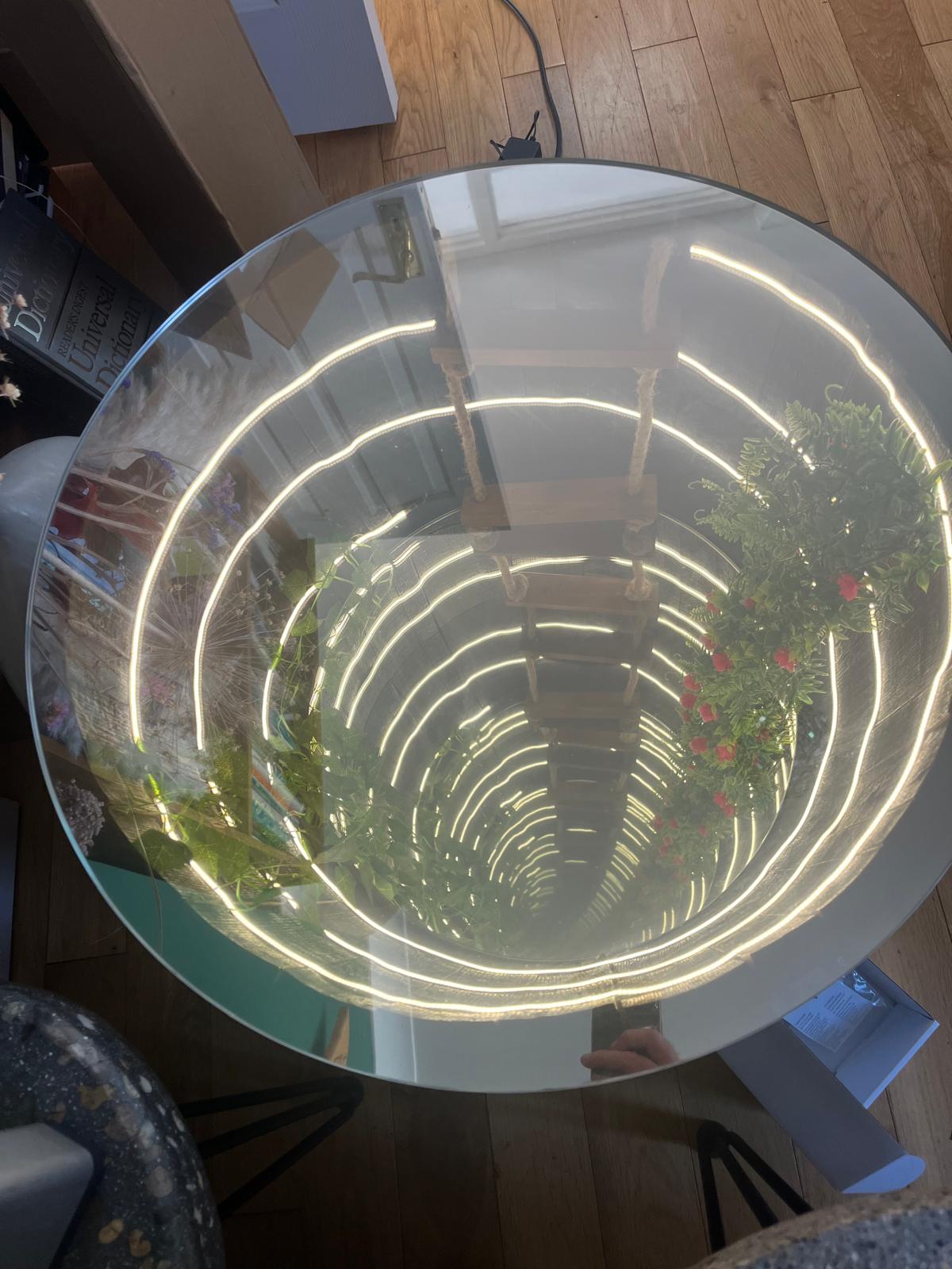 Irish Whiskey barrel infinity table