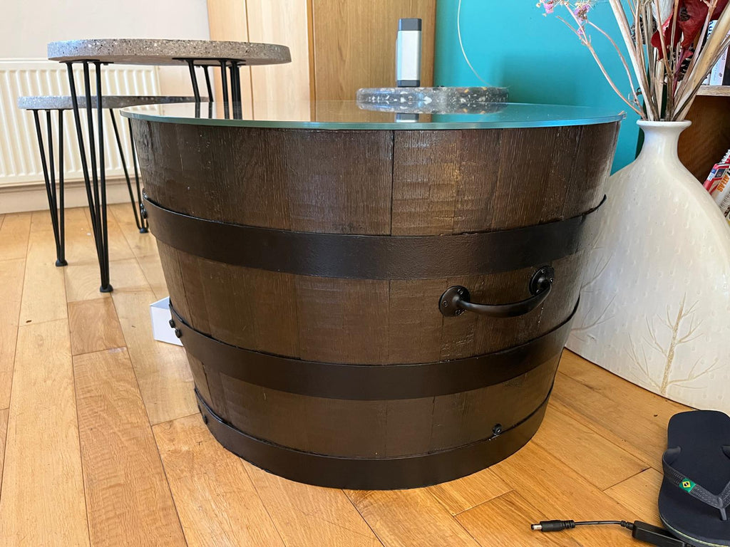 Irish Whiskey barrel infinity table